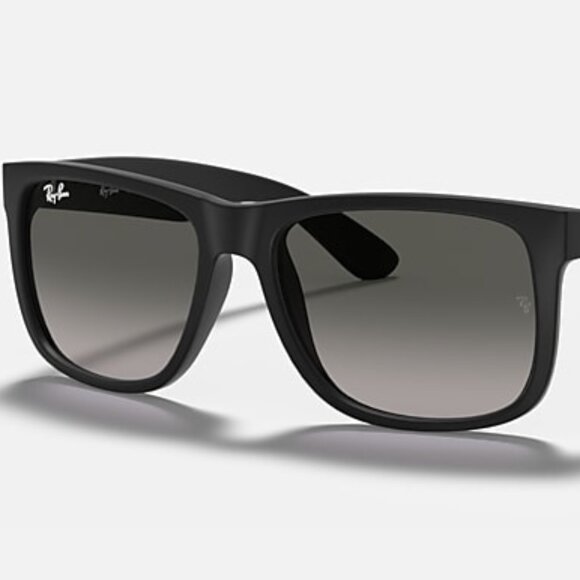Ray-Ban RB4165 601/8G Justin Sunglasses Matte Black / Grey Gradient 54mm - Picture 1 of 4